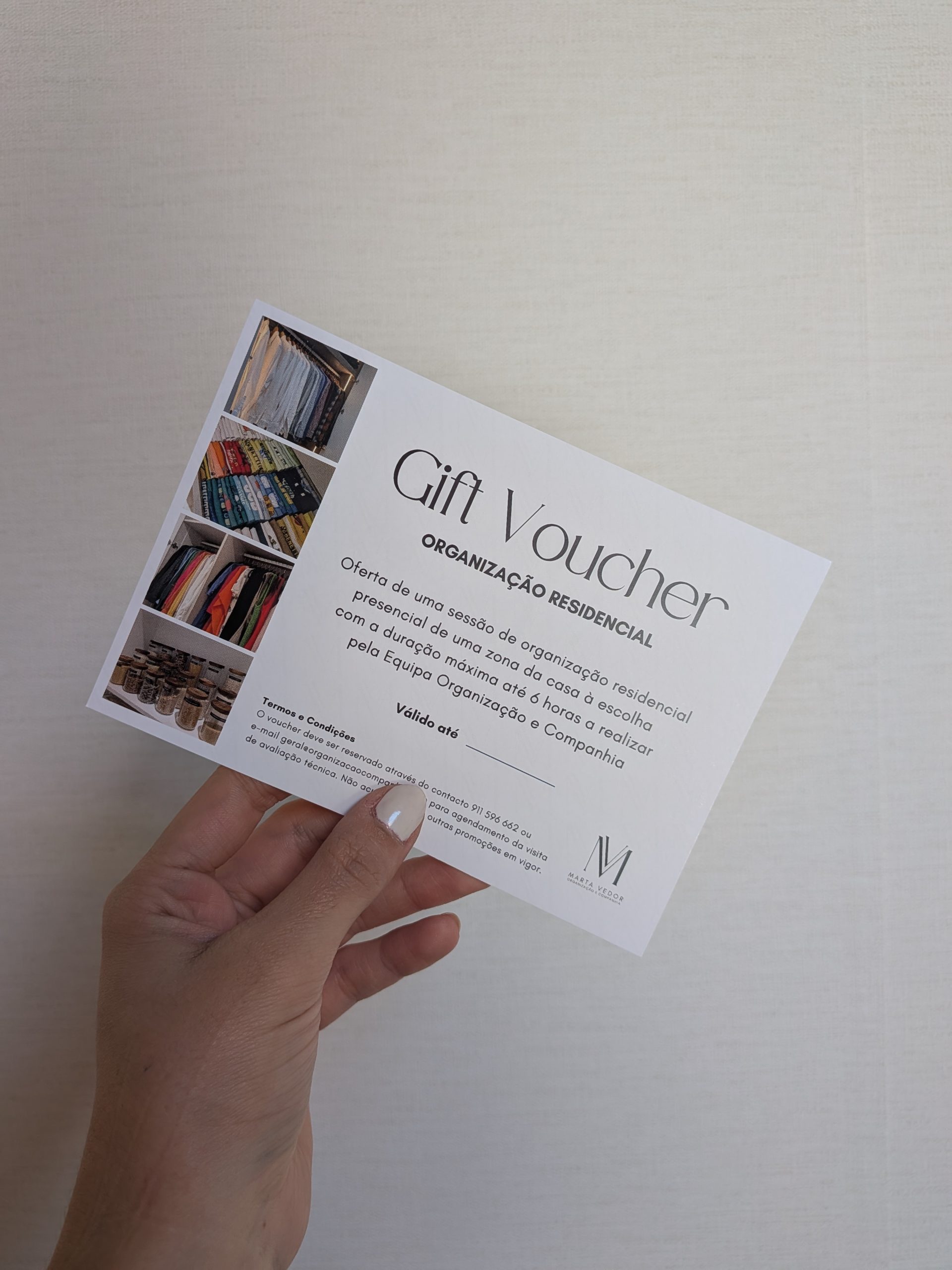 Gift Voucher de Organização